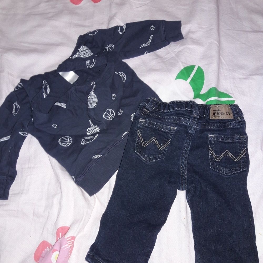 Jeans and hoodie